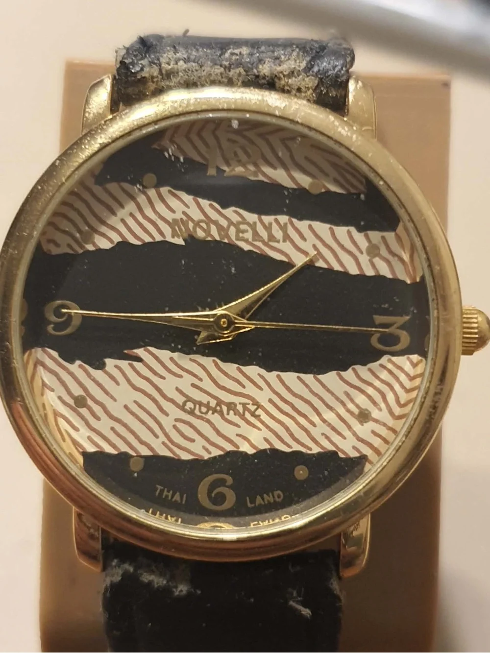 🦋10/$20🦋 Novelli Goldtone/Black Leather Women's Watch
